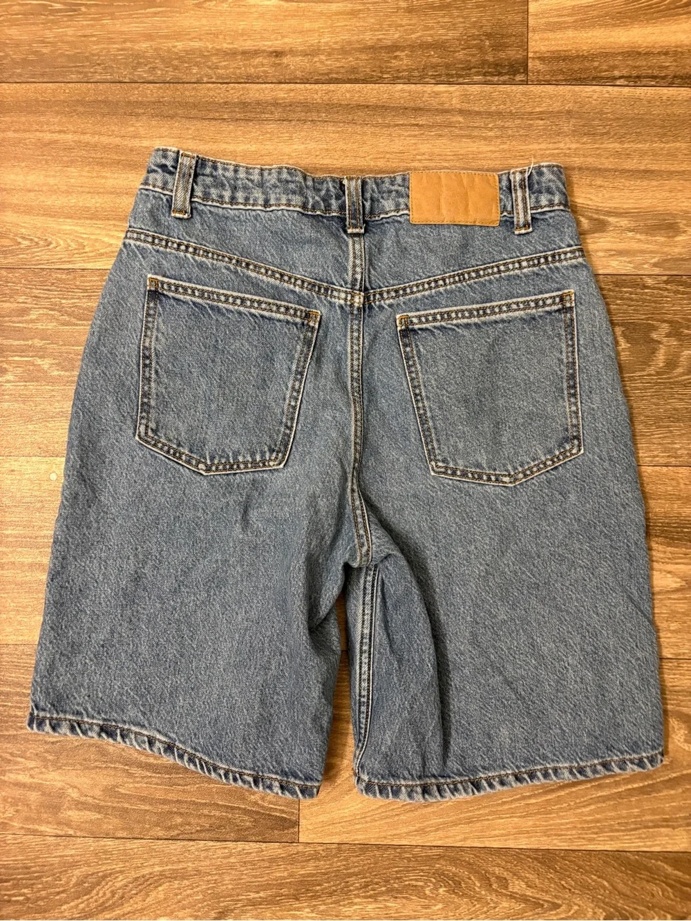 Cotton On Super Baggy Jort Size 26 Blue Denim Shorts